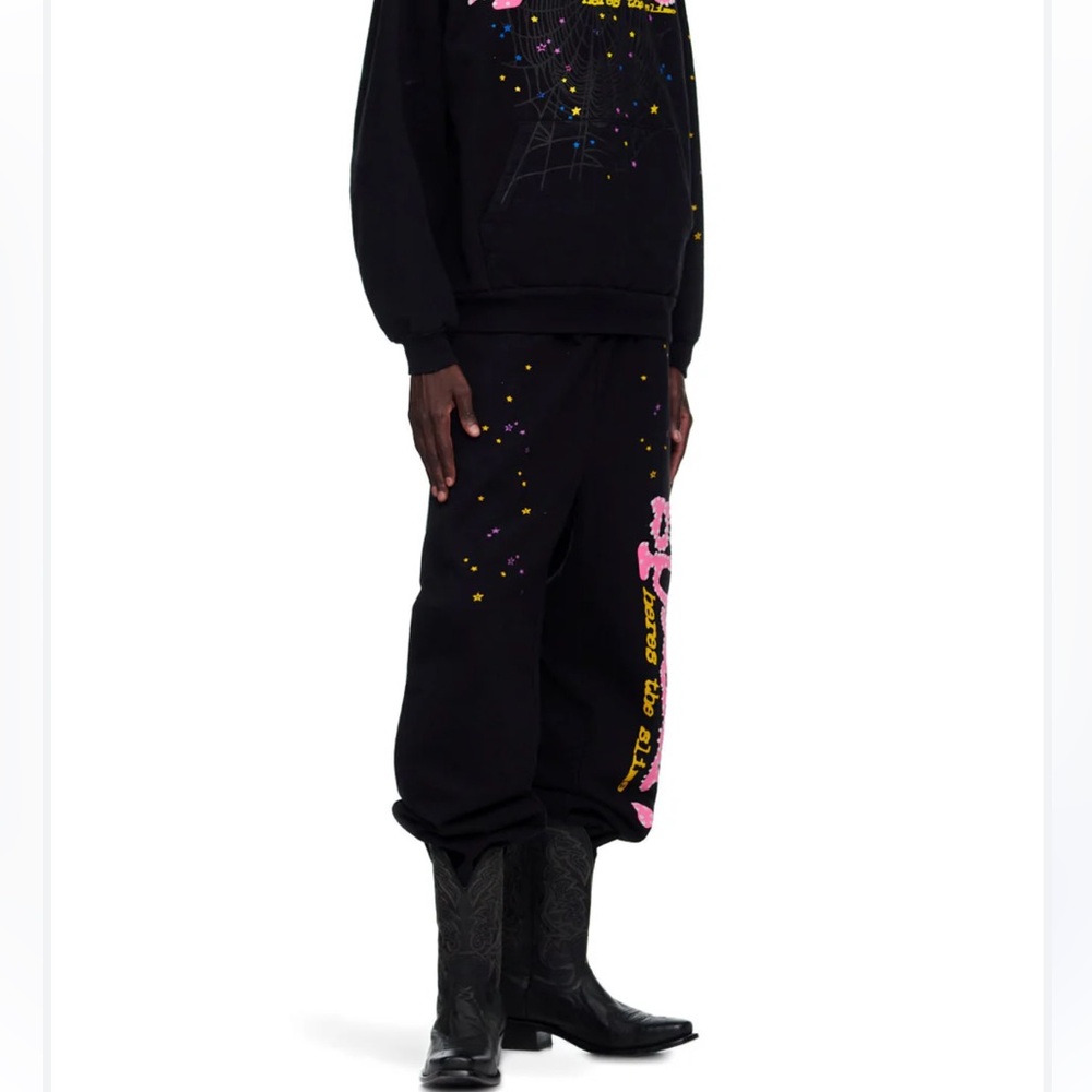 SP5DER P*NK SWEATPANTS BLACK - M